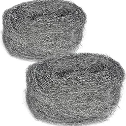 #2 Steel Wool Roll 2 Pack Steel Wool Fill Fabric Roll 10 Ft Coarse Wire Wool Hardware Hole Filler Gap Blocker to Clog up Holes Wall Cracks Siding Pipeline Vents in Garden, House, Garage-picture-23