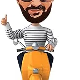 MakerTech Gifting Wood Avataar Studio Personalized Gift Character Caricature Photo Frame Unique Design Customized Gift for Friends & Family (Stand Scooter Ride), 12.7 x 8 cm-picture-26