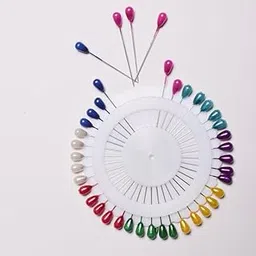 SOOTRA Steel Ball Pins Multicolored for Tailoring and Dress Making, Patch Work Hijab and Scarf Pins etc Size and Qty (35mm (Small Size), 40)-picture-16