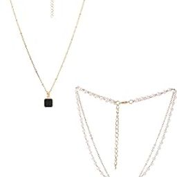 yellow chimes Pendant for Women and Girls Fashion Long Chain with Pendant for Women | Combo of 2Pcs Long Chain Pendent Necklace | Birthday Gift for girls and women Anniversary Gift for Wife-picture-36
