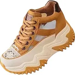Women's Casual Sneakers Casual Comfortable Sneakers for Running Work Walking 40 Yellow-image-27