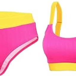 bnf Womens Swimwear Bikini Set Summer Beach Bathing Suit 2Pieces Bra rose red S-Clothing, Shoes & Accessories - Womens Clothing - Swimwear-picture-19