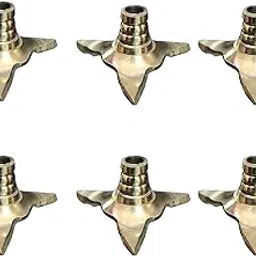 YRK Brass Wick Holder for Oil Lamp 0.75 Inch Set of 6 | Vathi Stand | Bathi Stand | Deepam Stand | Vilakku Stand | Thiri Stand | Wick Holder for Pooja 0.75 Inch Set of 6 (Pack of 6)-picture-26