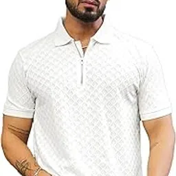 maniac || Mens || Kite || Textured || Polo Neck || Half Sleeve || Cotton || Slim Fit || Tshirt-picture-35