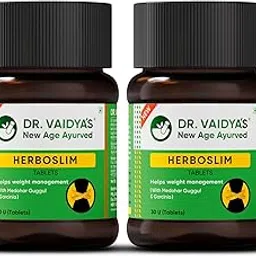 Dr. Vaidya's Herboslim Tablets | Ayurvedic Weight Loss Supplement | Strong Fat Burner for Men & Women | Supports Metabolism & Fat Loss | 30 Capsules | Herbal Fat Burners for Weight Management (Pack of 2)-picture-23