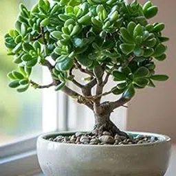Jade Plant (Battan Bel) Live Plant - Indoor Succulent plant |25 cm Height, Indoor Outdoor Living Room Plant,(with plastic pot pack of 1)-image-93