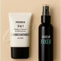 3 in 1 Primer with Makeup Fixer | Smooth Base, Long Lasting Makeup, Oil-Free, Vitamin E | Face Primer & Setting Spray Kit-picture-38