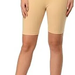 Frenchtrendz Women's Cotton Spandex Under Dresses Stretchable Cycling Shorts Tights for Yoga/Workout/Running/Jogging (XS-4XL)-picture-12