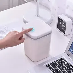 Marrone Mini Table Rocking Cover Plastic Trash Can Dustbin Sundries Car Garbage Can Desktop Trash Dust Bathroom Household Garbage Bin, Plastic Wastebasket || Multi color-picture-11