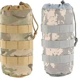 CALADNIS Water Bottle Carrier Pouch Camping Outdoor Hydration Bag ACU Digital-image-60