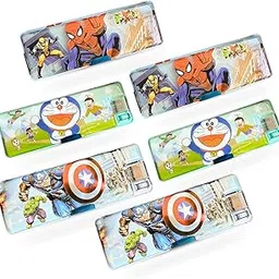 Returngifts - Pack of 6 Pencil Boxes (Boys Pack of 6) for Birthday Return Gifts for Boys. Bulk Gift Items for Kids Party. for Age 3 4 5 6 7 8 9 to10 Year Old image 1