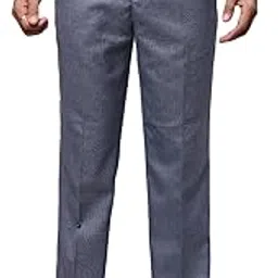 park avenue Men's Regular Fit Mid Rise Pants image 1