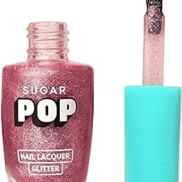 SUGAR POP Nail Lacquer Glitter Finish 08 Cherry Blossom - 10 Ml - Quick-Drying | Chip-Resistant | High On Shine | Long-Wear Formula-picture-43
