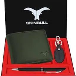 Men’s Compact Wallet Modern Design with Multiple Compartments and Key Ring & 1 Pen_WLT_193_Dark Green-picture-54