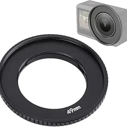 for Action 4 Camera Lens Adapter Ring, 49mm Filter Adapter Ring, Aluminum Alloy Sports Camera Snap On Lens Adapter Ring, Supports Multiple Filter Stacking image 1
