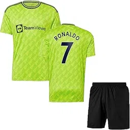 Ronaldo 7 Football Jersey Home Boys with Shorts (Kid's, Boy's& Men)-image-6