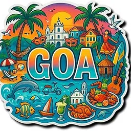 COMONOT Goa Decorative Wooden Fridge Magnet, HD Print, 7.6x7.6 cm, Goa State Souvenir | Fridge Decoration Magnet for Kitchen & Home Decor | Stylish Fridge Magnet-picture-13