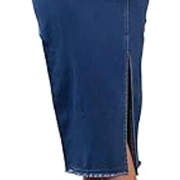 stylestone Women's Denim Skirt with Side Slit-picture-24