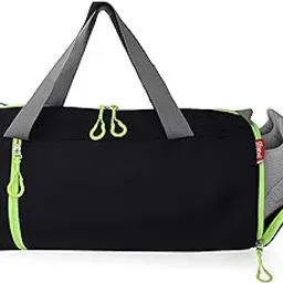 sfane Gym Bags for Men with Separate Shoe Compartment Sports Gym Bag for Women Duffle Bags for Gym, Duffel Bags Sports Bag - Green & Black-picture-23