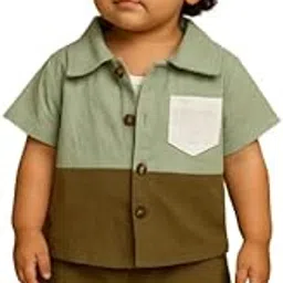 thread nest Kids Shorts and Shirt Set | boy baby clothing set | summer suit baby children's clothing color matching short sleeve shirt pant,-picture-14