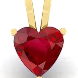 lmdprajapatis 10.25 Ratti / 9.50 Carat Natural AA++ Quality Ruby Manik Heart Shape Locket Certitified Gold Plated Pendant For Women's image 1