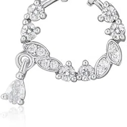 gc premium jewellery Exquisite Leaf Cluster Nose Ring with Shimmering Stones-picture-12