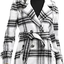 honnete Women Winter Wear Double Breasted Belt with Button Closer Regular Coat-picture-47