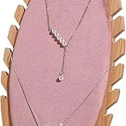 Unique Creativity Solid Wood Necklace Organizer Showcase Necklace Display Stand Jewelry Display Holder (peach color)-picture-42