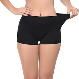 ganbatte Women’s Seamless Boyshorts | Soft Stretch Underwear with Full Coverage | No Ride-Up, Invisible Under Clothes Black-picture-24