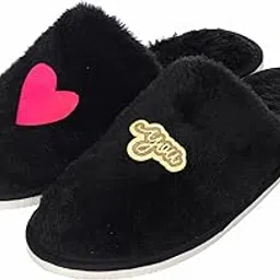 travelkhushi Quirky Soft Fur Slides For Home, Bride & Groom slippers, King, Monogram, Love, Princess & Puppy Slippers-picture-30