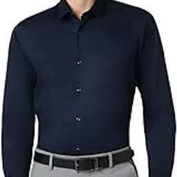 peter england Men's Satin Solid Regular Fit Shirt Cotton with Satin Sheen | Luxury-picture-43