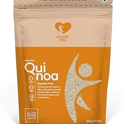 Nourish You Premium White Quinoa (500G) Each | Gluten Free | High Fibre | Diet Food for Help in Weight Loss, High in Protein and Calcium | Pack of 1-picture-23