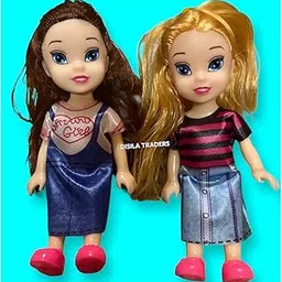 DISILA TRADERS Pretty Sister Small Dolls Toys for Girls | (Random Colors and Design – Pack of 2 Dolls)-picture-50