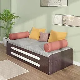 VIKI | Ember Engineered Wood Diwan with Storage, Bedroom Diwan | Single(30x72) | Flowery Wenge, 1 Yr Warranty | DIY-picture-34