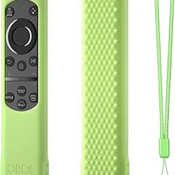 Oboe Silicone Tv Remote Cover Compatible with Samsung Smart Tv Remote BN59-01311 Samsung QLED TV Remote Half Wrap Protective Case with Loop (G-Glow in Dark Green) [Remote NOT Included]-picture-12