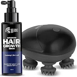 Beardo Stress Buster Electric Scalp Massager + Dr. Beardo Advanced Hair Growth Serum | Stimulates Hair Growth, Relieves Stress | 3 Speed Modes, 120 min Runtime, 3% Redensyl & Baicapil | Hair Growth Combo for Men-picture-21