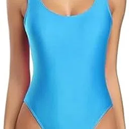 m.a.1 Women Classic One-Piece Swimsuit, Scoop Neck, Athletic Cut,-picture-37