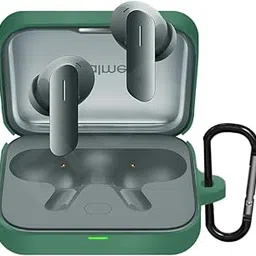 ELOR Silicone Case Cover Compatible with Realme Buds Air 7 (Earbuds Not Included) (Dark Green)-picture-15