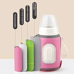 UJEAVETTE Infant Feed Bottle Bag Universal Milk Keeper for Traveling Home Outdoor Pink-picture-13