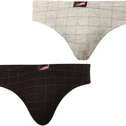 solo Mens NEO-Tech Wrapper Fabric - Ultra Soft Modern Cotton Brief - Checks Box Design - (Pack of 2)-picture-19