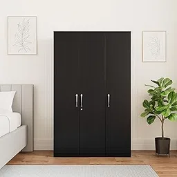 Amazon Brand - Solimo Medusa Engineered Wood 3 Door Wardrobe (Wenge Finish)-image-30