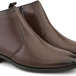 stanphord Men's Outrocker Top Chelsea Boots with Zip Closure Slip-On High Ankle Solid Comfortable Formal Office & Casual Wear Shoes-picture-31