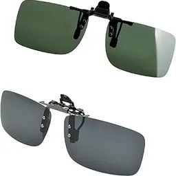 Polarized Clip on Sunglasses Fit Over Prescription Glasses UV Protection Sunlight Anti-Glare Hard Carry Case for Men Women-image-0