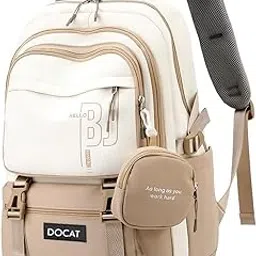 docat Laptop Backpack for Women with Small Zipper Pouch, Waterproof College Bag for Girls, School Backpack for Girls 13–14 Years with Cute Accessory, Backpack for School, Camping, Travel-picture-48