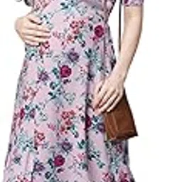 Women's Fit and Flare Calf Length Dress-image-14