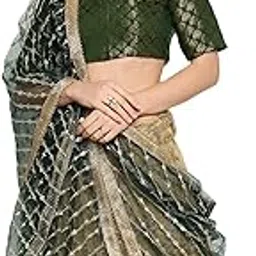 dupatta bazaar Women's Embroidered Bottle Green Net Dupatta-picture-18