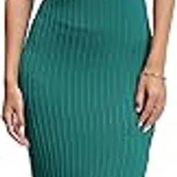 tokyo talkies Women's Elegant Vertical Stripes Self-Design Round Neck Sheath Dress Short Sleeves & Bodycon Fit for a Chic Look-picture-23