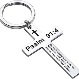 nishabb Nishab Father's Day Gifts - Cross Keychains Stainless Steel Religious Key Rings Bible Verse Keychain Jewelry-picture-41