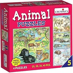 Creative’s Animal Puzzles Part-5 | Skill Development Jigsaw Puzzles | Animal Puzzles for kids | Educational puzzles for kids | Ages 5 & Up 25 to 40 Pieces Puzzles for kids-picture-29
