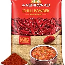 Aashirvaad Chilli Powder, 100g Pack, Red Hot Chilli Powder with No Added Flavours and Colours-image-28
